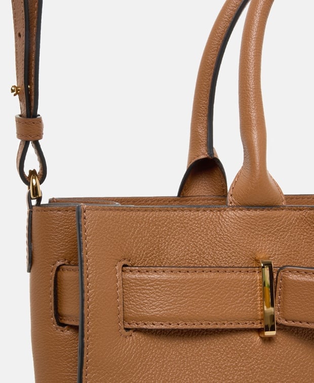 Versace Kožená kabelka hnědá