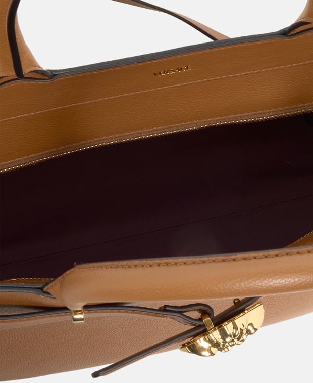 Versace Kožená kabelka hnědá