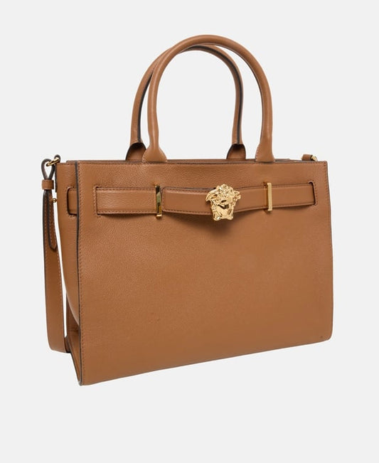Versace Kožená kabelka hnědá
